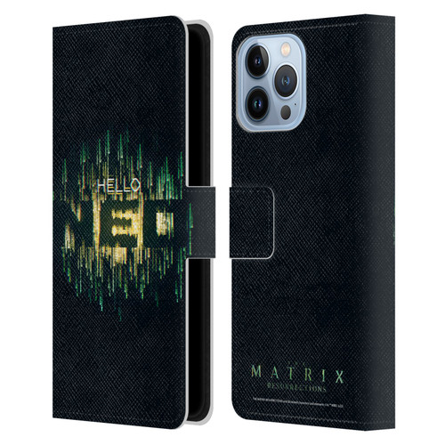 The Matrix Resurrections Key Art Hello Neo Leather Book Wallet Case Cover For Apple iPhone 13 Pro Max