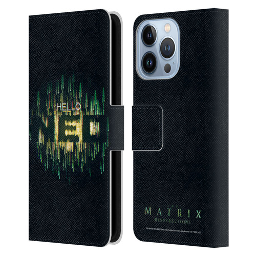 The Matrix Resurrections Key Art Hello Neo Leather Book Wallet Case Cover For Apple iPhone 13 Pro