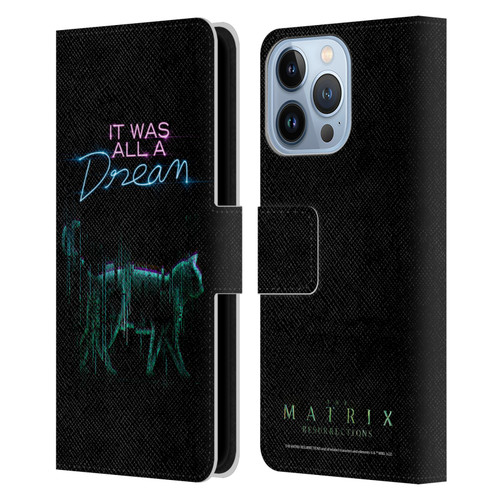The Matrix Resurrections Key Art It Was All A Dream Leather Book Wallet Case Cover For Apple iPhone 13 Pro