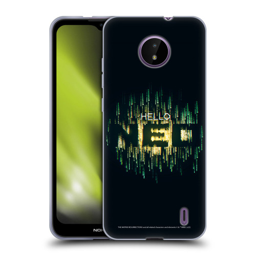 The Matrix Resurrections Key Art Hello Neo Soft Gel Case for Nokia C10 / C20