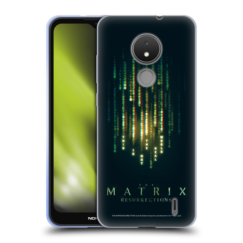 The Matrix Resurrections Key Art This Is Not The Real World Soft Gel Case for Nokia C21