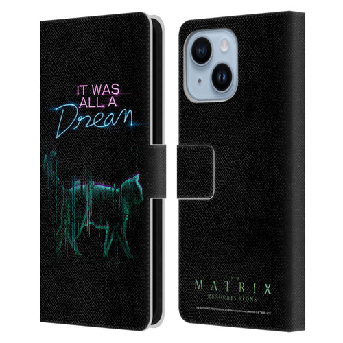 The Matrix Resurrections Key Art It Was All A Dream Leather Book Wallet Case Cover For Apple iPhone 14 Plus