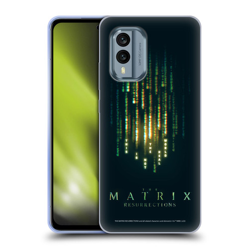 The Matrix Resurrections Key Art This Is Not The Real World Soft Gel Case for Nokia X30