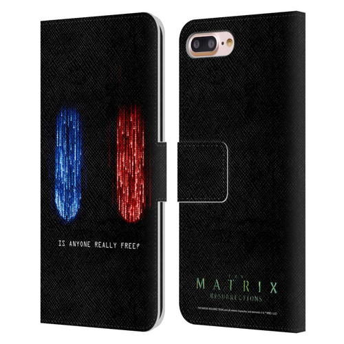 The Matrix Resurrections Key Art Is Anyone Really Free Leather Book Wallet Case Cover For Apple iPhone 7 Plus / iPhone 8 Plus