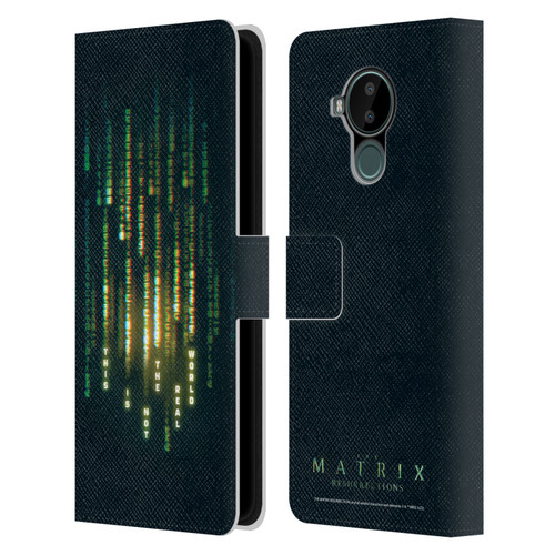 The Matrix Resurrections Key Art This Is Not The Real World Leather Book Wallet Case Cover For Nokia C30