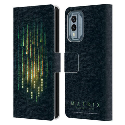 The Matrix Resurrections Key Art This Is Not The Real World Leather Book Wallet Case Cover For Nokia X30
