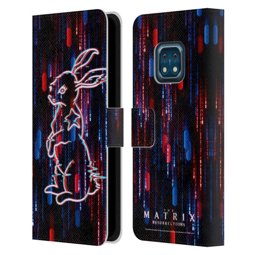 The Matrix Resurrections Key Art Choice Is An Illusion Leather Book Wallet Case Cover For Nokia XR20