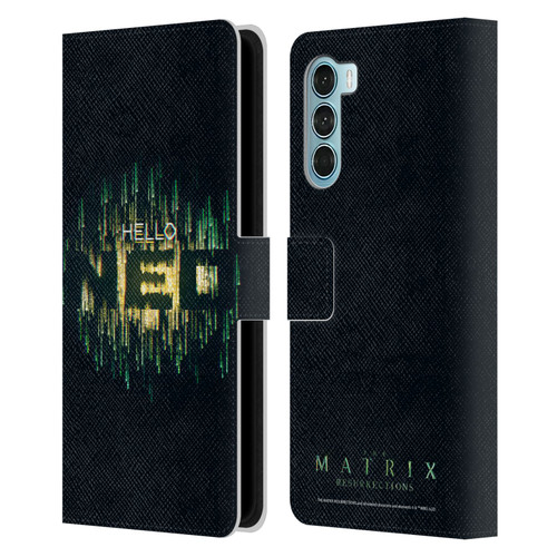 The Matrix Resurrections Key Art Hello Neo Leather Book Wallet Case Cover For Motorola Edge S30 / Moto G200 5G