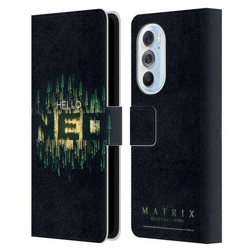 The Matrix Resurrections Key Art Hello Neo Leather Book Wallet Case Cover For Motorola Edge X30