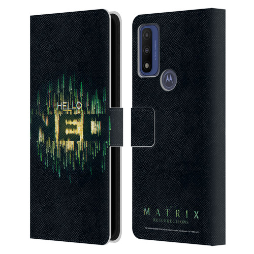 The Matrix Resurrections Key Art Hello Neo Leather Book Wallet Case Cover For Motorola G Pure