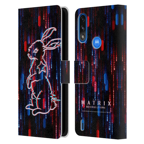 The Matrix Resurrections Key Art Choice Is An Illusion Leather Book Wallet Case Cover For Motorola Moto E7 Power / Moto E7i Power