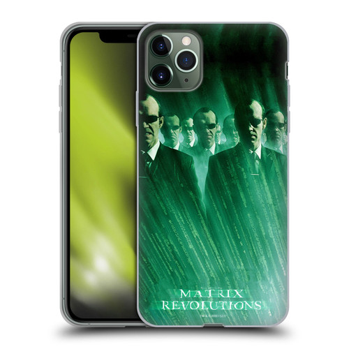 The Matrix Revolutions Key Art Smiths Soft Gel Case for Apple iPhone 11 Pro Max