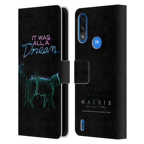 The Matrix Resurrections Key Art It Was All A Dream Leather Book Wallet Case Cover For Motorola Moto E7 Power / Moto E7i Power