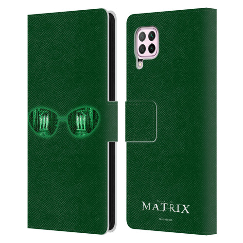 The Matrix Key Art Glass Leather Book Wallet Case Cover For Huawei Nova 6 SE / P40 Lite
