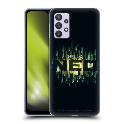 The Matrix Resurrections Key Art Hello Neo Soft Gel Case for Samsung Galaxy A32 5G / M32 5G (2021)