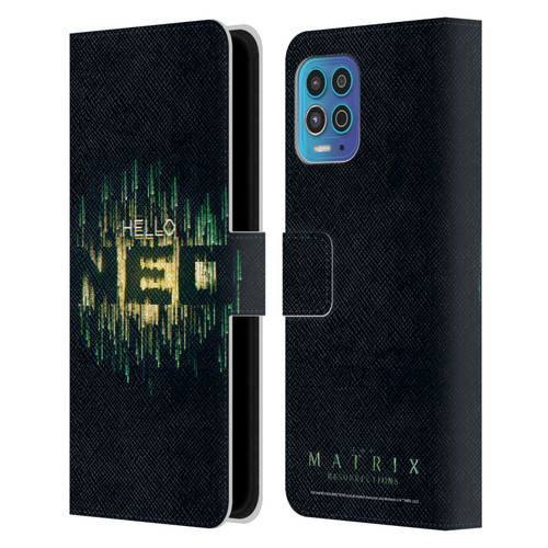 The Matrix Resurrections Key Art Hello Neo Leather Book Wallet Case Cover For Motorola Moto G100