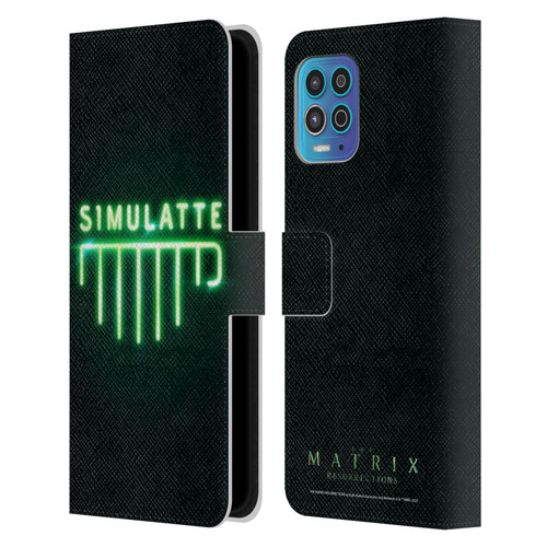 The Matrix Resurrections Key Art Simulatte Leather Book Wallet Case Cover For Motorola Moto G100