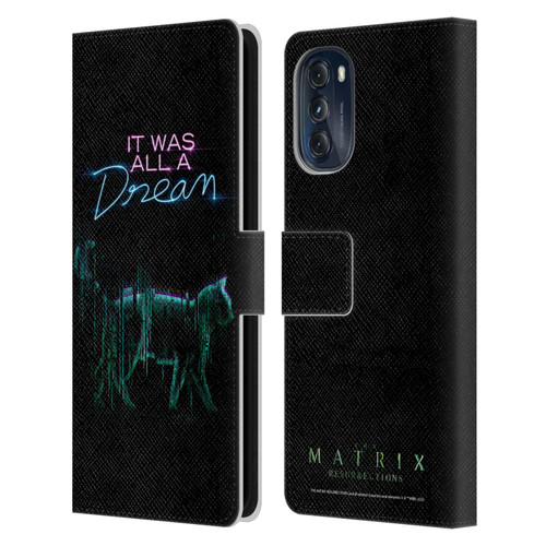 The Matrix Resurrections Key Art It Was All A Dream Leather Book Wallet Case Cover For Motorola Moto G (2022)