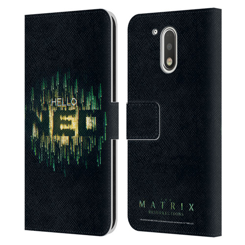 The Matrix Resurrections Key Art Hello Neo Leather Book Wallet Case Cover For Motorola Moto G41