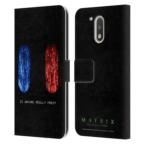 The Matrix Resurrections Key Art Is Anyone Really Free Leather Book Wallet Case Cover For Motorola Moto G41