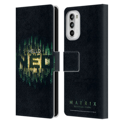 The Matrix Resurrections Key Art Hello Neo Leather Book Wallet Case Cover For Motorola Moto G52