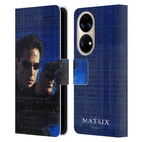 The Matrix Key Art Neo 1 Leather Book Wallet Case Cover For Huawei P50