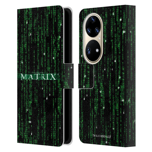 The Matrix Key Art Codes Leather Book Wallet Case Cover For Huawei P50 Pro