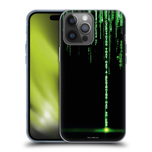 The Matrix Revolutions Key Art Everything That Has Beginning Soft Gel Case for Apple iPhone 14 Pro Max