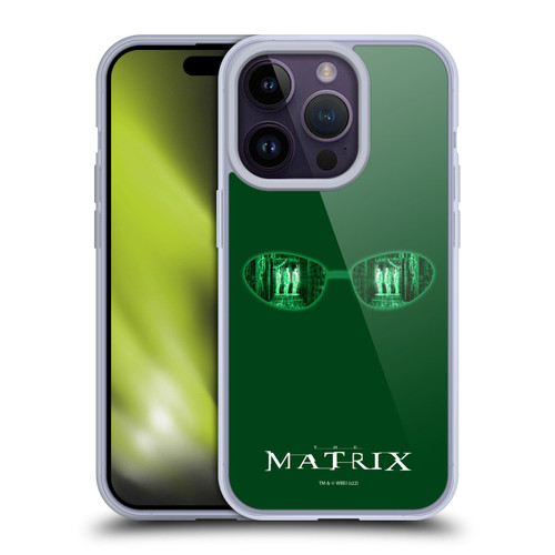 The Matrix Key Art Glass Soft Gel Case for Apple iPhone 14 Pro