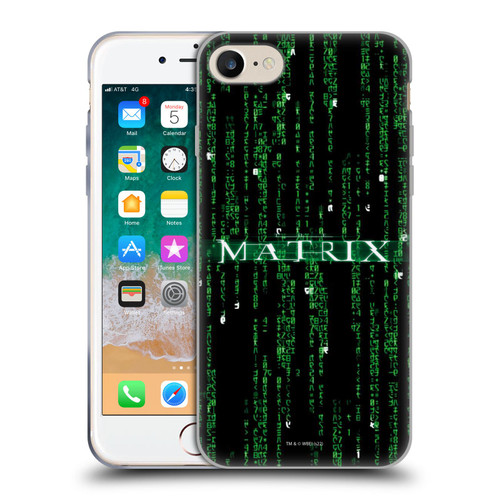 The Matrix Key Art Codes Soft Gel Case for Apple iPhone 7 / 8 / SE 2020 & 2022
