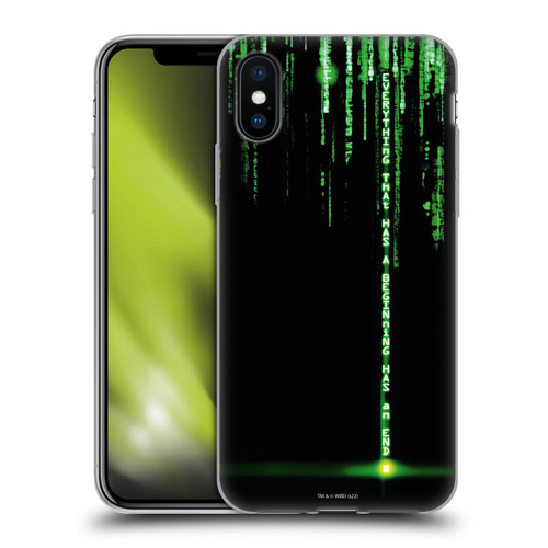 The Matrix Revolutions Key Art Everything That Has Beginning Soft Gel Case for Apple iPhone X / iPhone XS