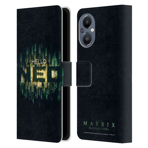 The Matrix Resurrections Key Art Hello Neo Leather Book Wallet Case Cover For OnePlus Nord N20 5G