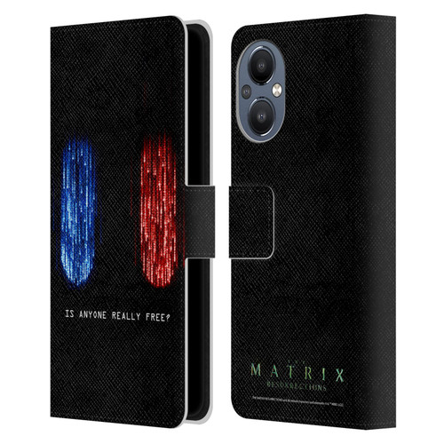 The Matrix Resurrections Key Art Is Anyone Really Free Leather Book Wallet Case Cover For OnePlus Nord N20 5G