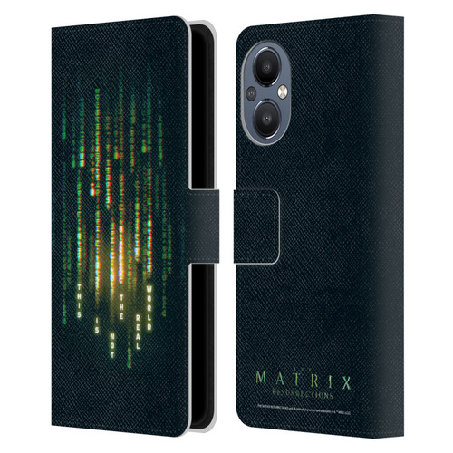 The Matrix Resurrections Key Art This Is Not The Real World Leather Book Wallet Case Cover For OnePlus Nord N20 5G