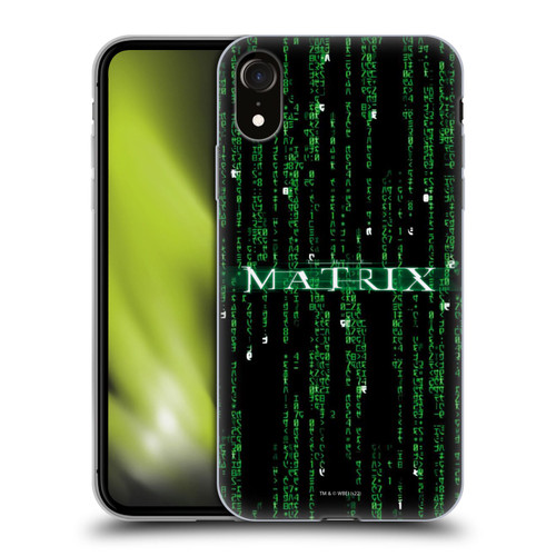 The Matrix Key Art Codes Soft Gel Case for Apple iPhone XR