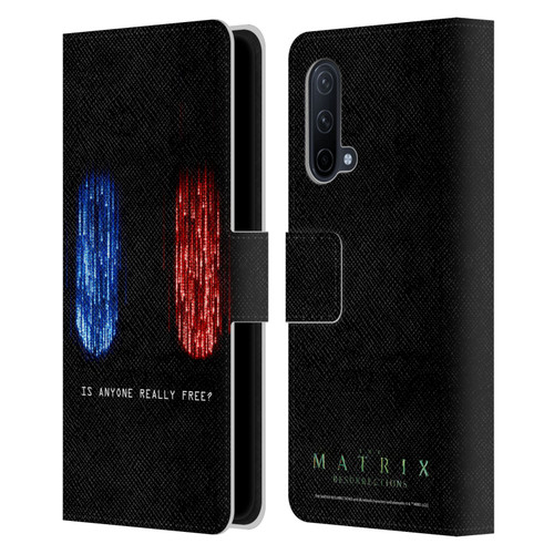 The Matrix Resurrections Key Art Is Anyone Really Free Leather Book Wallet Case Cover For OnePlus Nord CE 5G