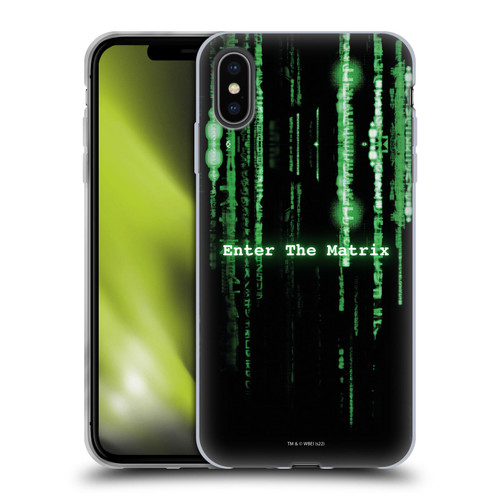 The Matrix Key Art Enter The Matrix Soft Gel Case for Apple iPhone XS Max