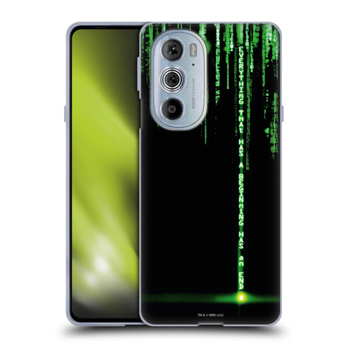 The Matrix Revolutions Key Art Everything That Has Beginning Soft Gel Case for Motorola Edge X30