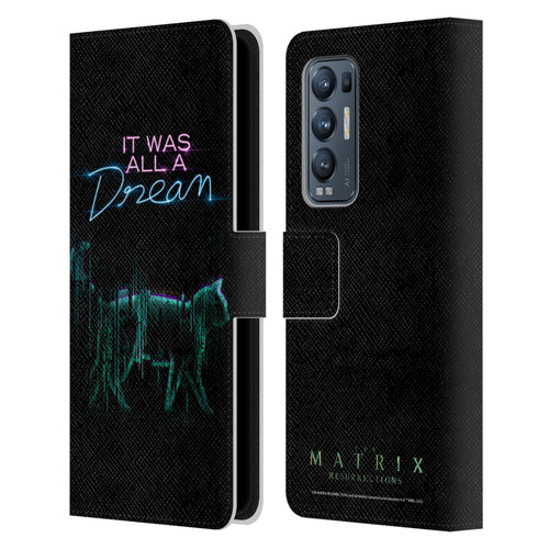 The Matrix Resurrections Key Art It Was All A Dream Leather Book Wallet Case Cover For OPPO Find X3 Neo / Reno5 Pro+ 5G