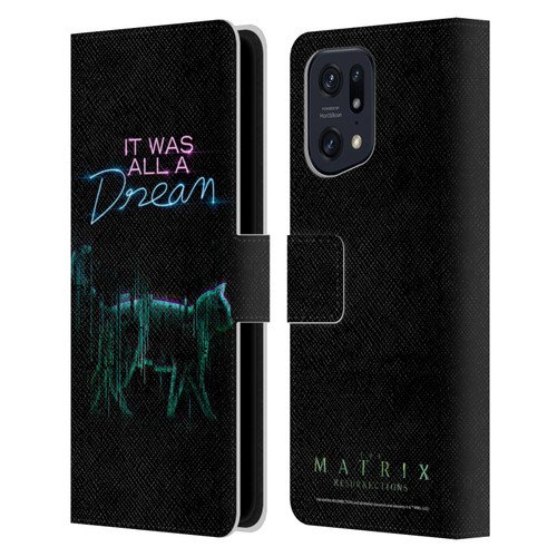 The Matrix Resurrections Key Art It Was All A Dream Leather Book Wallet Case Cover For OPPO Find X5