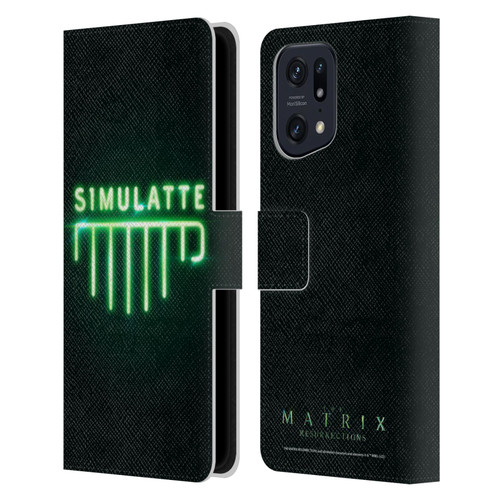 The Matrix Resurrections Key Art Simulatte Leather Book Wallet Case Cover For OPPO Find X5