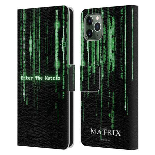 The Matrix Key Art Enter The Matrix Leather Book Wallet Case Cover For Apple iPhone 11 Pro Max