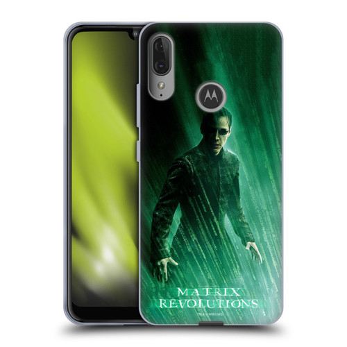 The Matrix Revolutions Key Art Neo 3 Soft Gel Case for Motorola Moto E6 Plus
