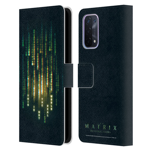 The Matrix Resurrections Key Art This Is Not The Real World Leather Book Wallet Case Cover For OPPO A54 5G