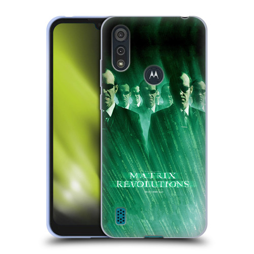 The Matrix Revolutions Key Art Smiths Soft Gel Case for Motorola Moto E6s (2020)