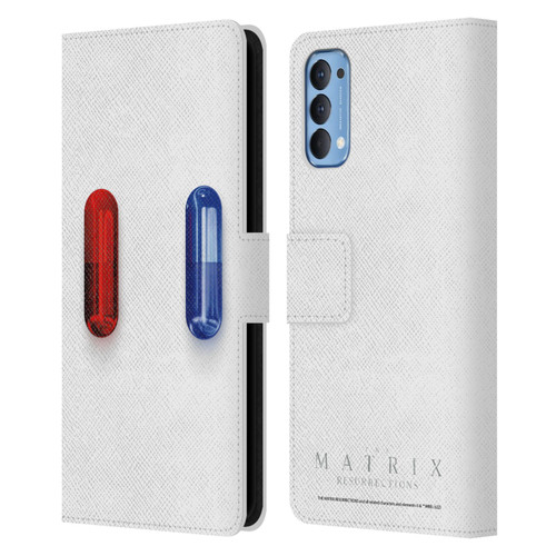 The Matrix Resurrections Key Art Poster Leather Book Wallet Case Cover For OPPO Reno 4 5G