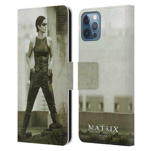 The Matrix Key Art Trinity Leather Book Wallet Case Cover For Apple iPhone 12 / iPhone 12 Pro