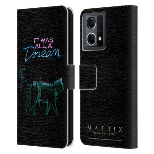 The Matrix Resurrections Key Art It Was All A Dream Leather Book Wallet Case Cover For OPPO Reno8 4G