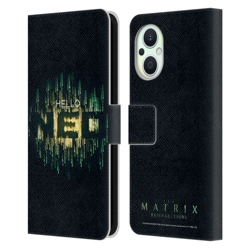 The Matrix Resurrections Key Art Hello Neo Leather Book Wallet Case Cover For OPPO Reno8 Lite