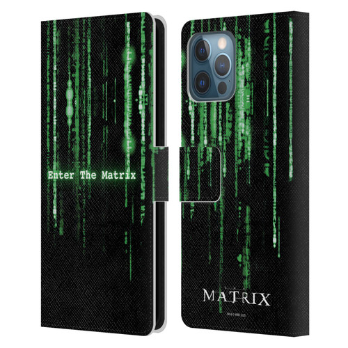 The Matrix Key Art Enter The Matrix Leather Book Wallet Case Cover For Apple iPhone 12 Pro Max